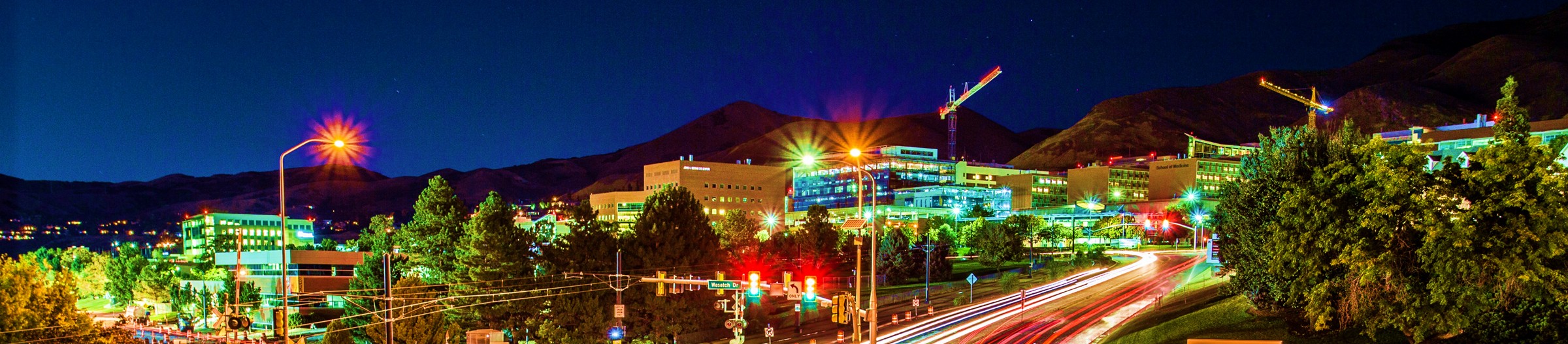 Photo of U Hospitals and night